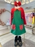 Fantasia Infantil Chiquinha Verde e Vermelho Festas(KKRC)