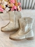 Bota infantil Boiadeira Texana Dourado Com Zíper Luxo(KKRC) - comprar online