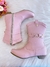 Bota infantil Boiadeira Texana Rosa Com Salto e Zíper(KkR