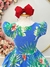 Vestido Infantil Casual Primavera Azul Florido Colorido( KKRC) - comprar online