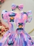 Vestido Infantil Lilo Stitch e Angel C/ Laço Lilás Colorido(KKRC) - comprar online