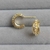 BRINCO MEIA ARGOLA COM ZIRCONIA - comprar online