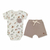 Conjunto Body M/C com Bolsinho e Shorts Barra Virada