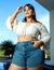 Short jeans brilho