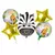 Kit Buque De Balão Metalizado Safari " Zebra " - 05 Unidades