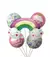 Kit de 5 Balão feliz Aniversario Arco-iris