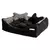 Caminha Pet Luxo Cinza com Preto com Travesseiro - Karppovet - Mega Loja Net