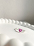 Anel Coração Pedra Rosa c/ Zircônia - comprar online
