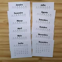 Mini Calendário de Mesa 2025 na internet