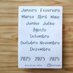 Cartela Meses do Ano DP002 - Do Princípio