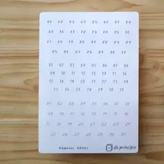 Cartela Números - Do Princípio