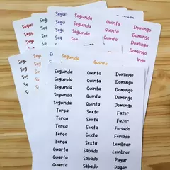 Cartela Dias da Semana DP002