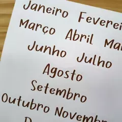 Cartela Meses do Ano DP002 - comprar online