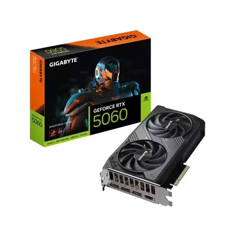 Placa de Video GIGABYTE GeForce RTX 5060 WINDFORCE OC 8G