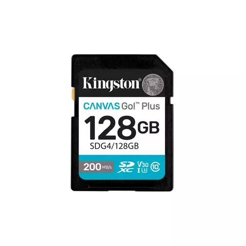 Tarjeta de Memoria KINGSTON Canvas Go Plus Gen4 MicroSDXC 128GB UHS-I U3 V30 200MB/s