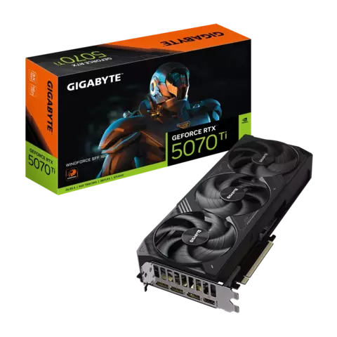 Placa de Video GIGABYTE GeForce RTX 5070 Ti WINDFORCE SFF 16G