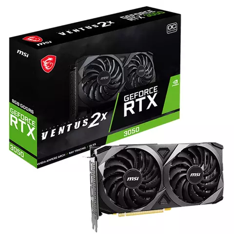 Placa de Video MSI NVIDIA GeForce RTX 3050 VENTUS 2X 8G OC