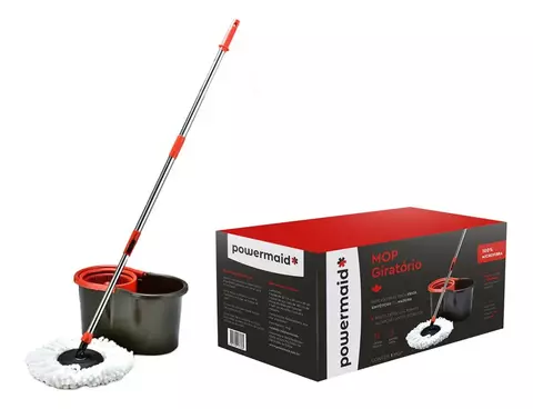Mop 360° Giratório C/ Cesto P/ Limpeza Geral Esfregão Balde
