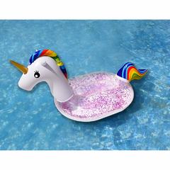 INFLABLE UNICORNIO GLITTER GRANDE 1,47 X 0,84M