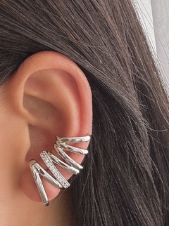 Earcuff zigzag cravejado prata na internet