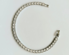 Pulseira riviera prata zircônia redonda na internet