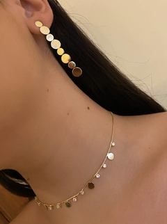Choker medalhas e zircônias dourado - comprar online