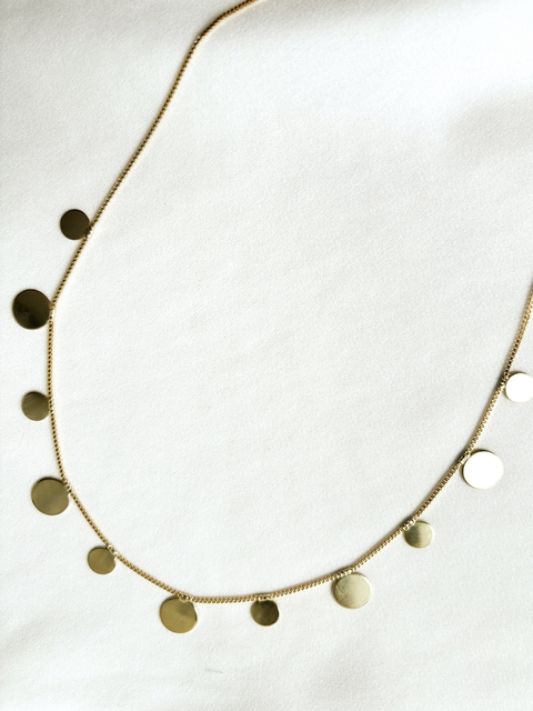 Choker medalhas dourado