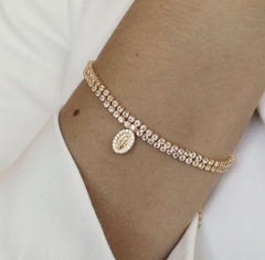 Pulseira cravejada Nossa Senhora