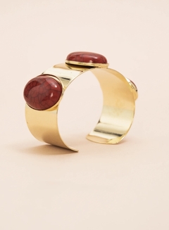 Bracelete pedra howlita vermelha - comprar online