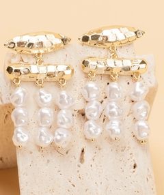 Brinco boho pérolas