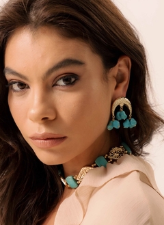 Brinco boho turquesa - comprar online