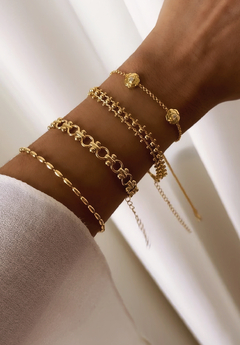 Pulseira dourada capsulas - comprar online