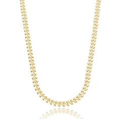 Colar longo escamas dourado