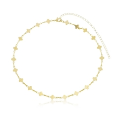 Choker inspiração Van Cleef dourado