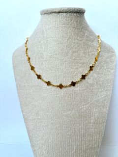 Choker inspiração Van Cleef dourado na internet