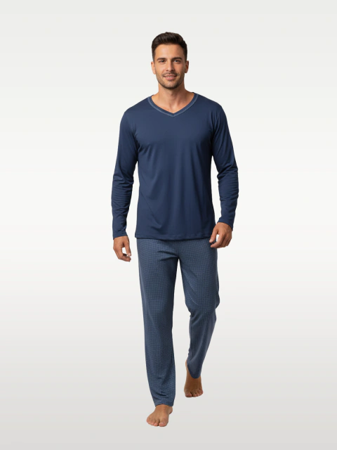 Pijama Masc. Suede Longo - Adriana Rufato Confecções | Pijamas e Uniformes Escolares