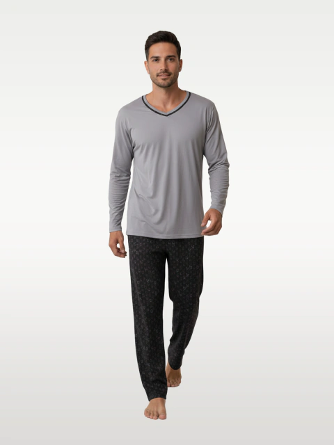 Pijama Masc. Suede Longo - loja online