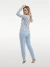 Pijama Feminino Longo Suede Calça com Barra na internet