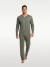 Pijama Masculino Gola V Manga Longa com Calça 100% Algodão