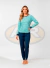 Pijama Feminino Longo Borboleta Suede na internet