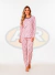 Pijama Feminino Longo Poá Suede Canelado na internet