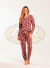 Pijama Feminino Longo Xícara Suede Canelado na internet