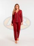 Pijama Feminino Longo Americano Vinho Suede na internet