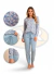 Pijama Feminino Longo Soninho Azul Suede