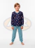 Pijama Infantil Menino Foguete Marinho Suede na internet