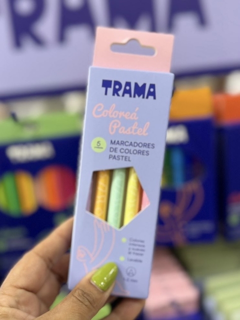Marcadores pastel Trama x5 - comprar online