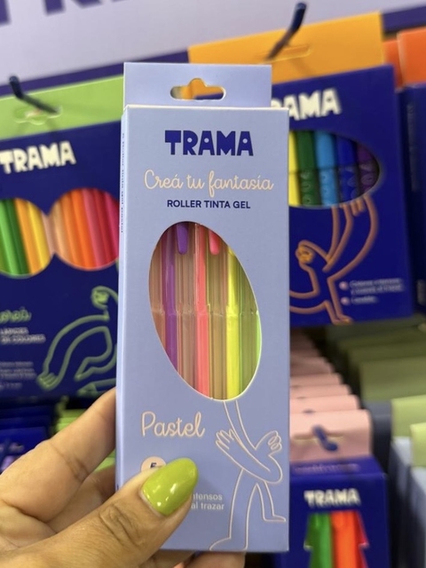 Lapices de gel pastel Trama x5