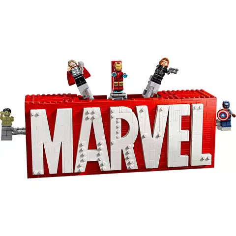 Lego Marvel Logo e Minifiguras Exclusivas #76313