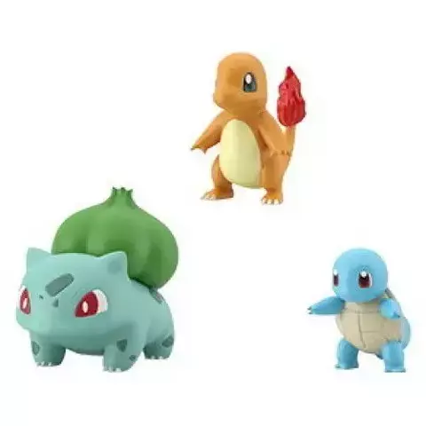 Charmander, Squirtle, Bulbasaur Pokemon Scale World Bandai