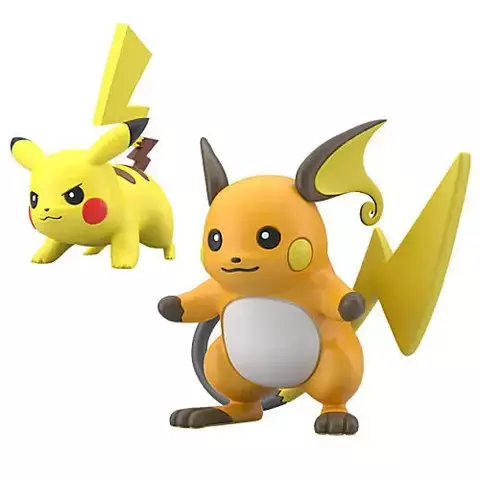 Pikachu e Raichu Pokemon Scale World Kanto Region Bandai
